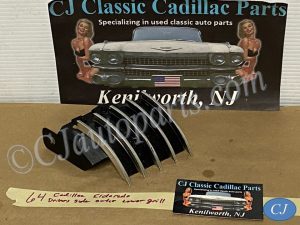 OEM 1964 Cadillac Deville Eldorado Fleetwood LEFT LOWER OUTER GRILL GRILLE & MOUNTING BRACKET #1482044
